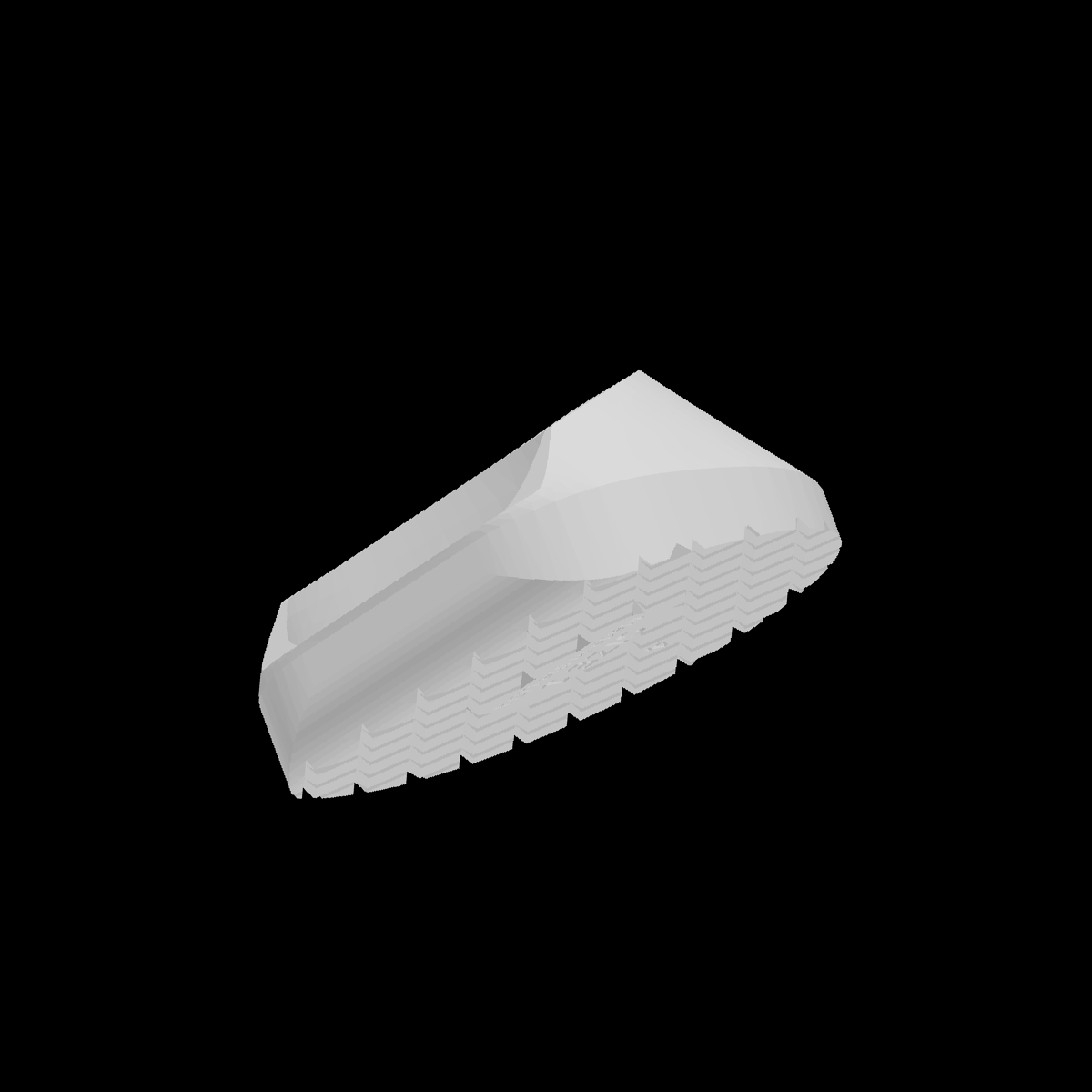 Wedged Cuff with six-degree heel elevation